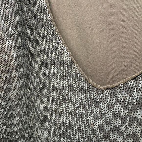 WHBM Sequin Dress, Shift, Silver Sparkle Tank Dress, Holidays, Cocktail, Size L - Picture 5 of 9